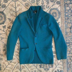 Jean Paul Gaultier Maille Wool Teal Blazer Size 50